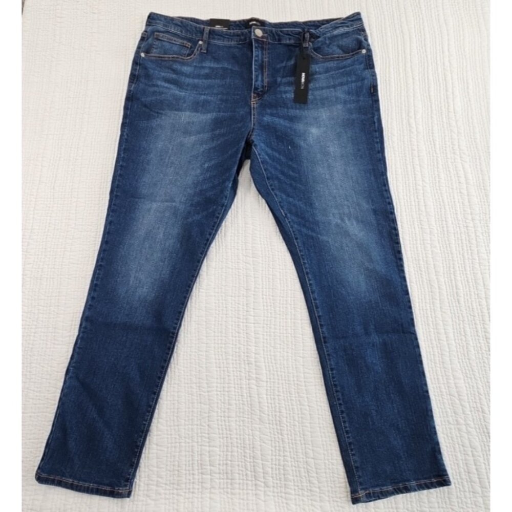 Nova‎ Men Cornell Slim Fit Jeans Men's 42x32 Dark Wash Straight Leg NEW Stretch